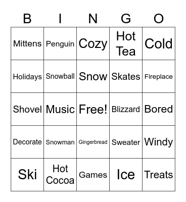 WINTER BINGO Card