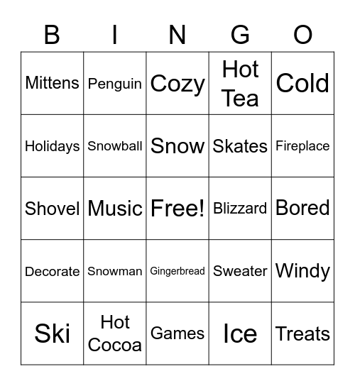 WINTER BINGO Card