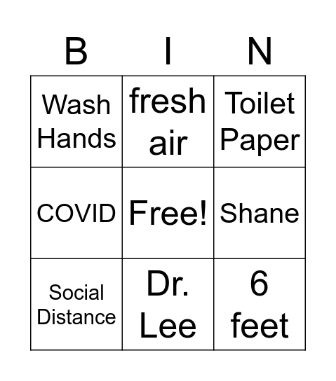 FKC Dialysis BIN Bingo Card