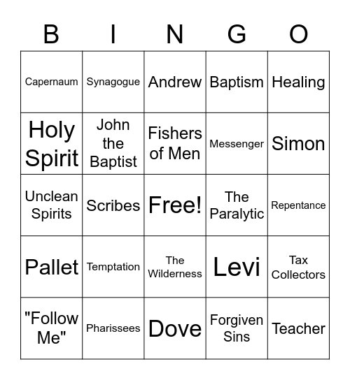 Mark 1 & 2 Bingo Card