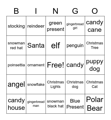 Christmas Bingo Card