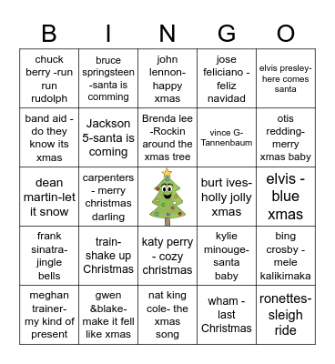 Covid Christmas Bingo Card