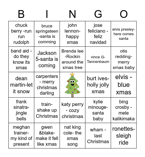 Covid Christmas Bingo Card