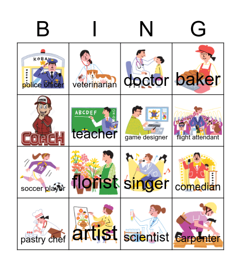 What do you want to be? Bingo Card