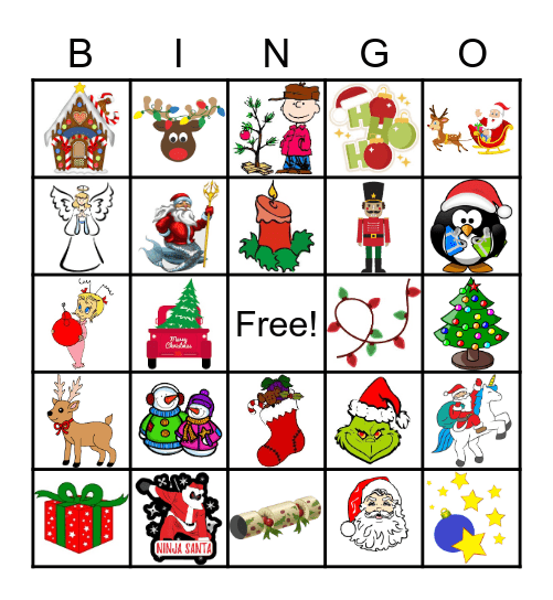 Merry Christmas Bingo Card