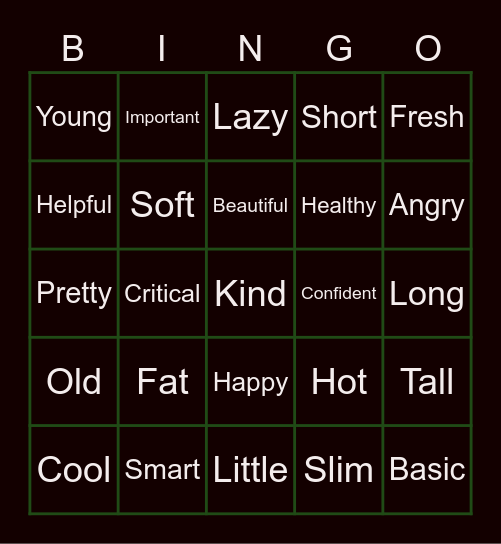 KUN Bingo Card