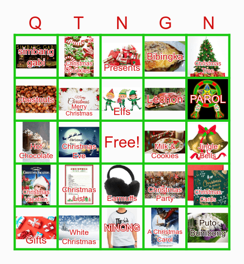 Christmas at the Quitangon Bingo Card