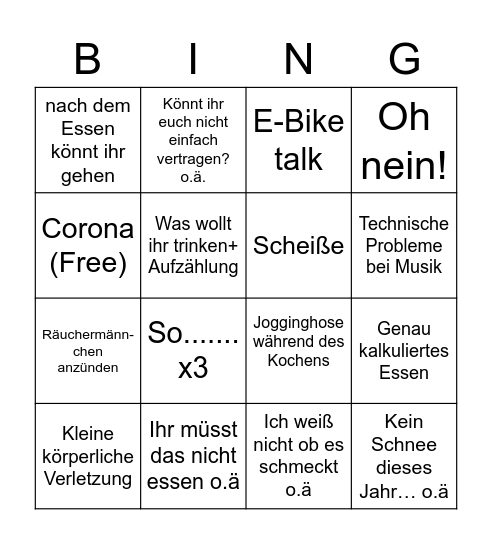 Berti Bingo!!! Bingo Card