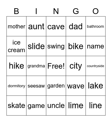 Review Bingo Card