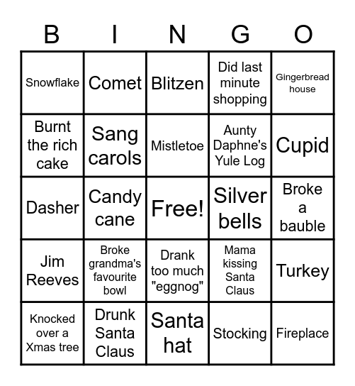 Christmas Bingo Card