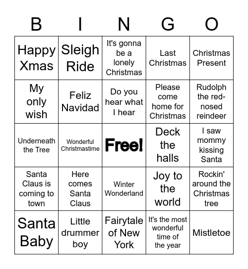 Kerstbingo! Bingo Card