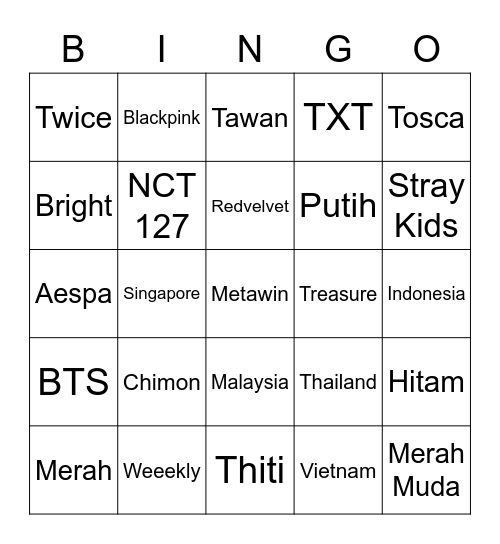 Bingo Abigail Bingo Card