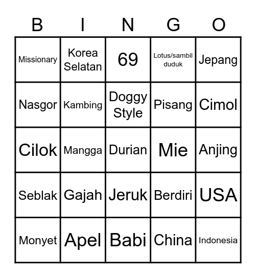 Bingo w/ Calcy Bingo Card