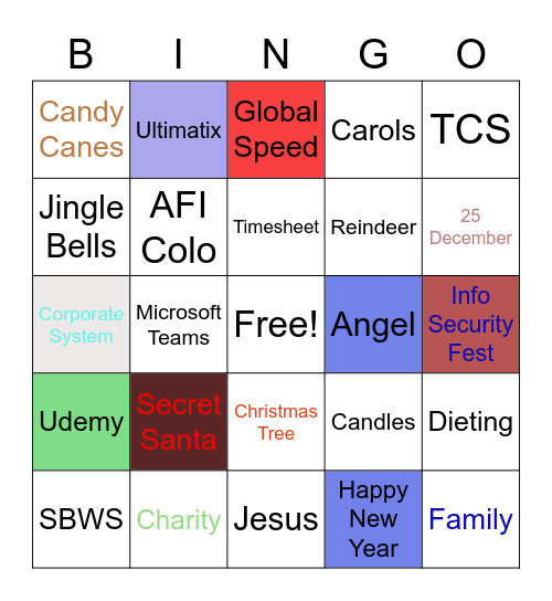 Sneha Bingo Card