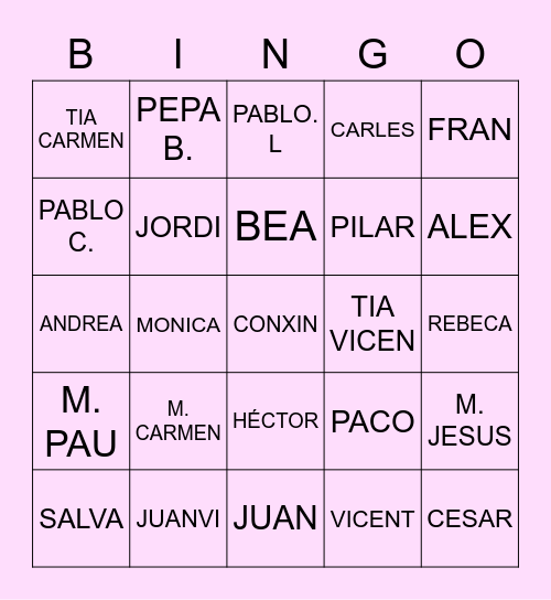 NOCHEBUENA Bingo Card