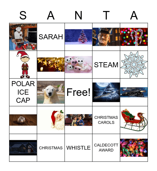 POLAR EXPRESS  Bingo Card