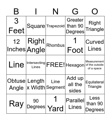 Polygon Bingo Card