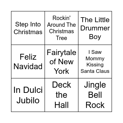 Bumper Fun Christmas Bingo Card