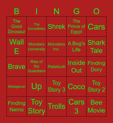 Guess the Movie Bingo Card
