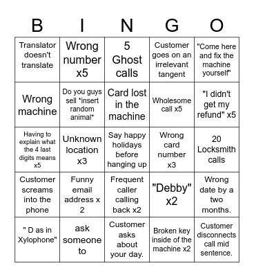 F A R E W E L L Bingo Card