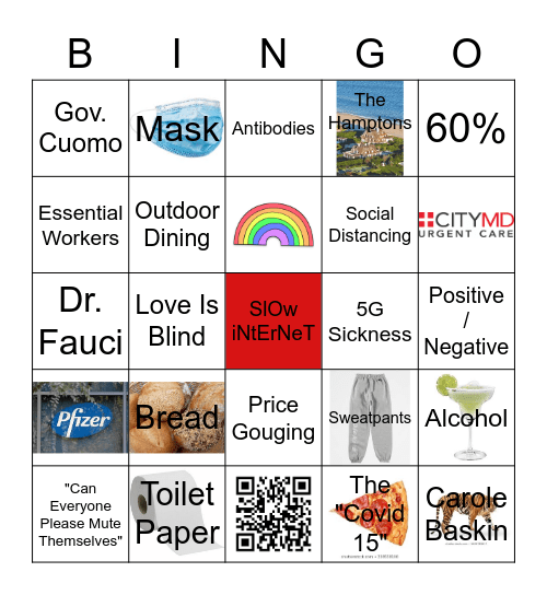 NYC DURING COVID Bingo Card