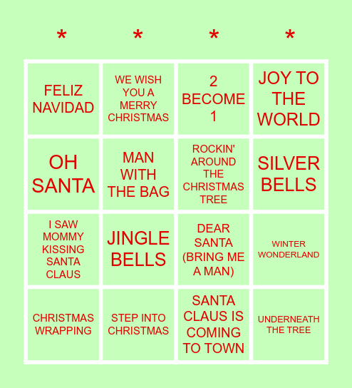 XXXMAS DISCO DISCO BINGO BINGO Card