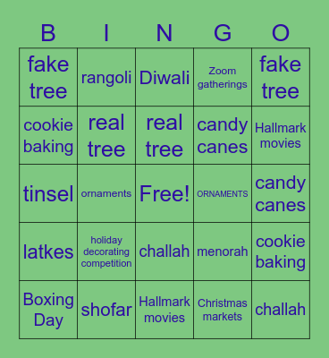 IEDC Virtual Holiday Party 2020 Bingo Card