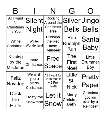 Holiday Bingo Card