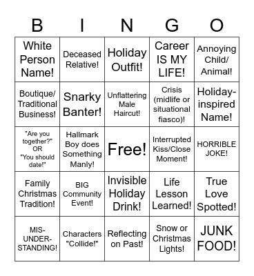 HALLMARK BINGO Card