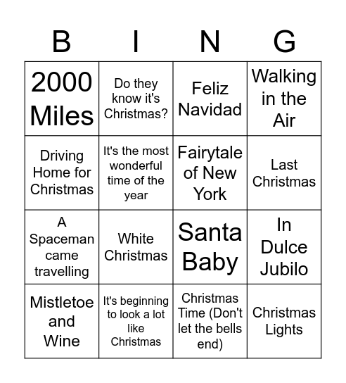 Slithering Snakes XMAS Bingo Card