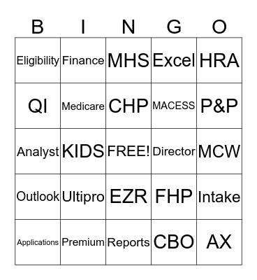 Enrollment/Billing Appreciation  Bingo Card