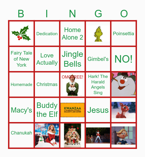 Tucson Team Holiday Bingo Bango Bingo Card