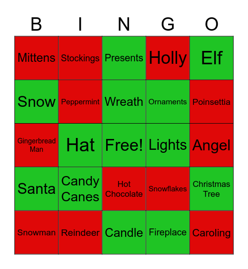 Christmas Bingo Card
