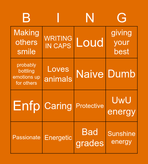 How much are you like Hinata? Bingo Card