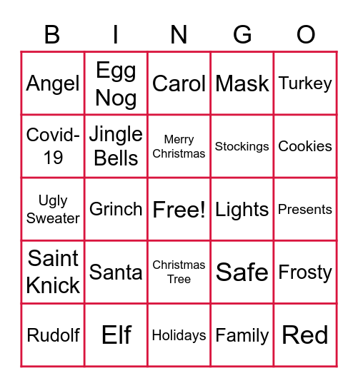 Christmas Bingo Card