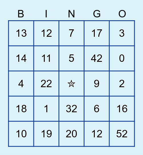 AHMADZAI’s BINGO Card