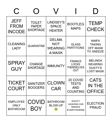 2020 BINGO Card