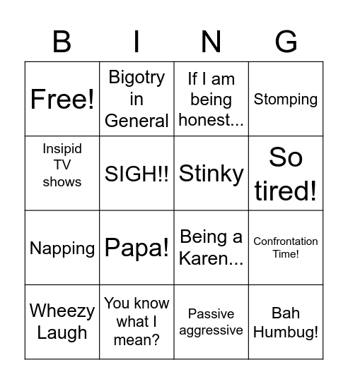 Christmas Bingo Card