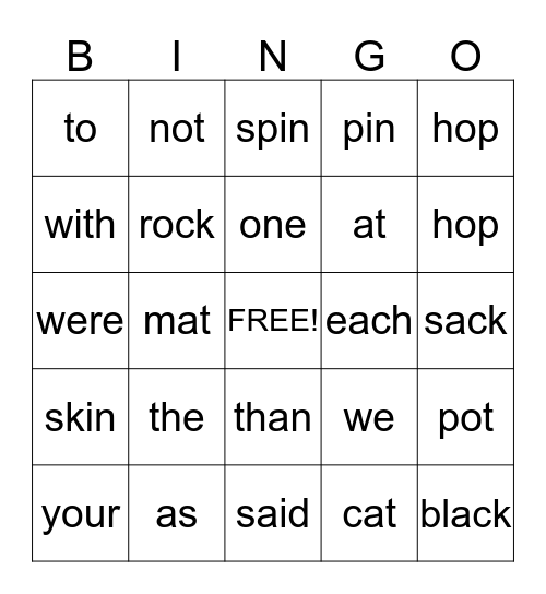 caiden Bingo Card