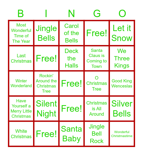 New to Colorado: Home for the Holidays Bingo Card