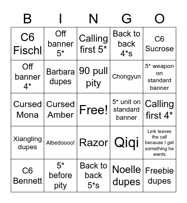 Blue's Banner Pulls Bingo Card