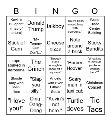 Home Alone 2 BINGO Card