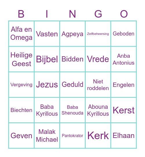 😊🎄✝️ Kerstbingo ✝️🎄😄 Bingo Card