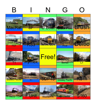 Bachmann Upcoming Products Bingo Card