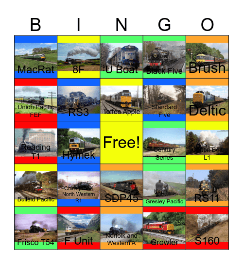 Bachmann Upcoming Products Bingo Card