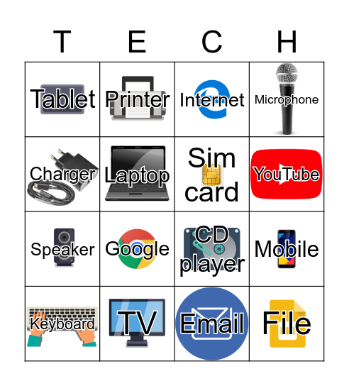 Technology Bingo Card