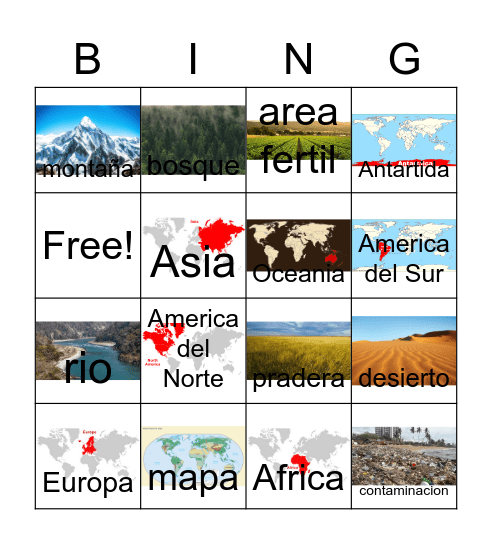 Geografia Bingo Card