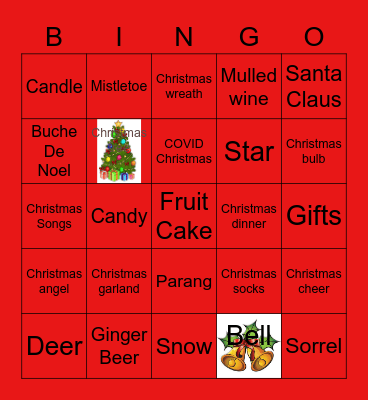 Christmas Class Party Bingo Card