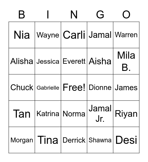 Ferguson Bingo 2020 Bingo Card