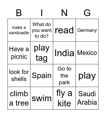 P3/1 Bingo for Wednesday Bingo Card